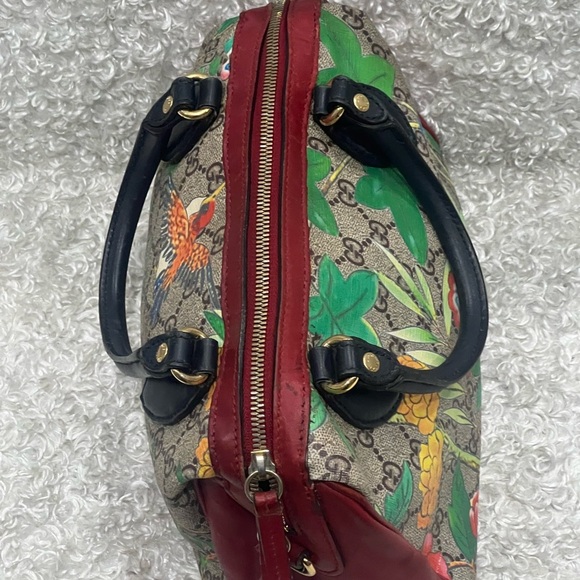 Gucci Multicolor GG Blooms Supreme Canvas and Leather Boston Bag - Picture 7 of 16
